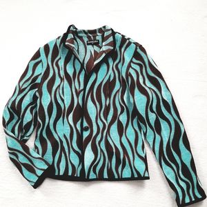 Khangura Turquoise & Brown Blazer size M